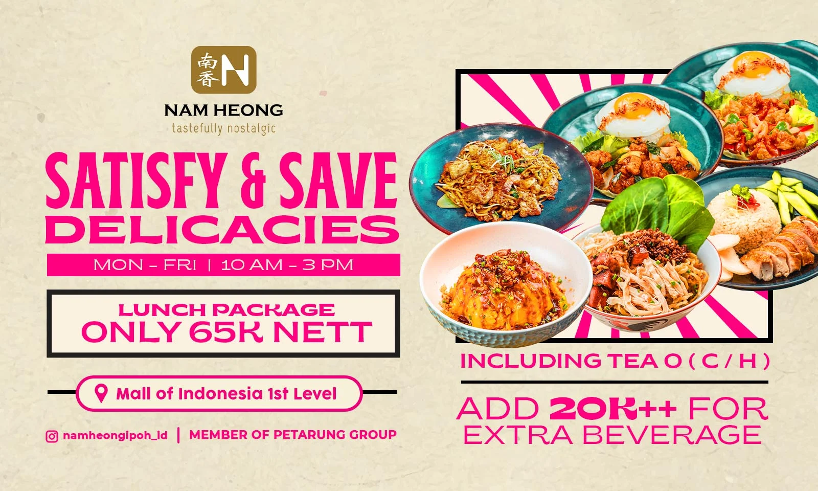 LUNCH PACKAGE ONLY 65K